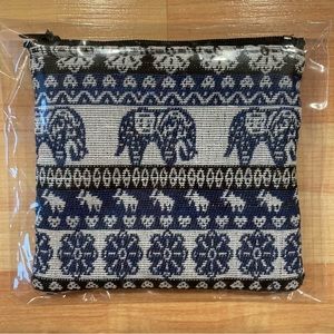 Brand new Made in Thailand coin purse with elephant pattern Unisex
